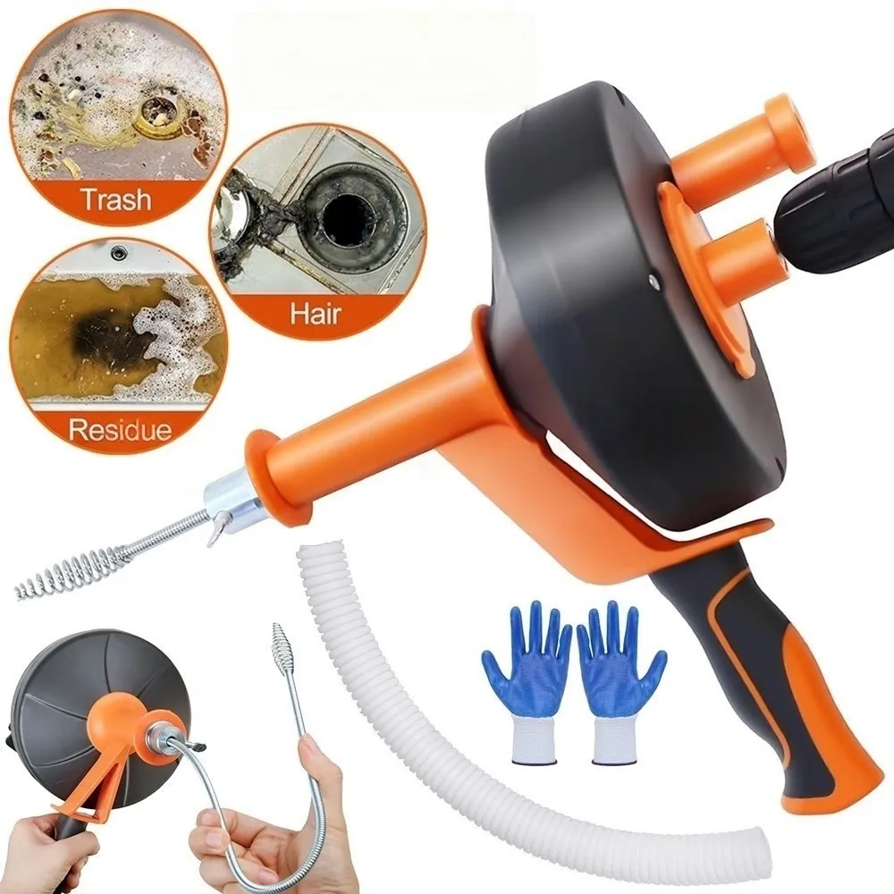 Abflussreiniger-Spirale, manuelle Rohrreinigungsspirale, Abflussreiniger für Küche, Bad, Dusche