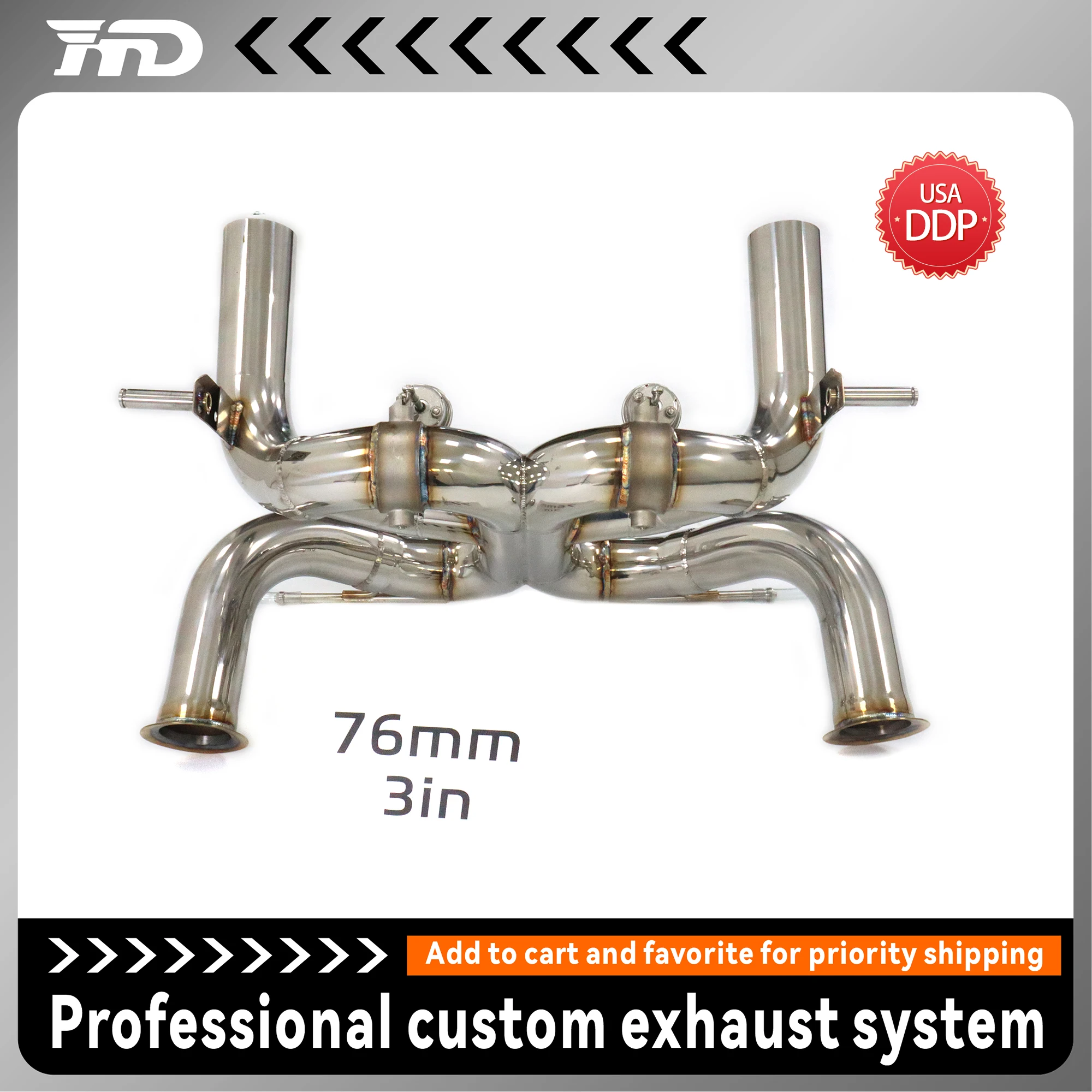 

HMD для Lamborghini Aventador SVJ Глушитель из нержавеющей стали с активным клапаном Racing Sound