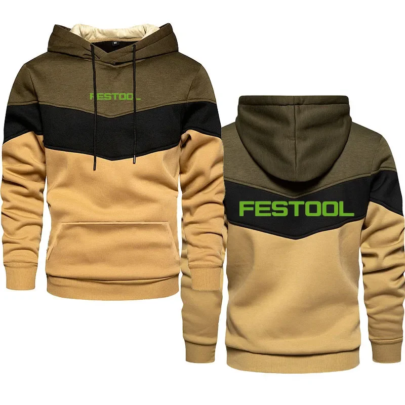 

Autumn winter Men's hoodie Festool tools print hot sale oversized Men's hoodie sweatshirt Three color trend pullover for men