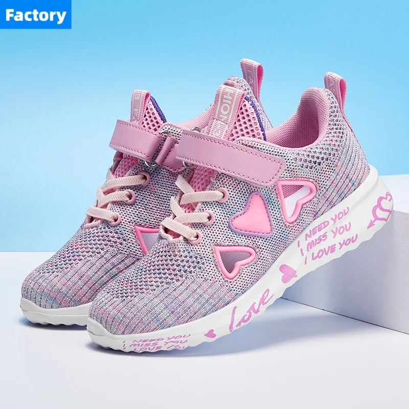 

Girls Casual Shoes Light Mesh Sneakers Kids Summer Children Spring Autumn Tenis Cute Sport Cartoon Female Running Sock Footwear