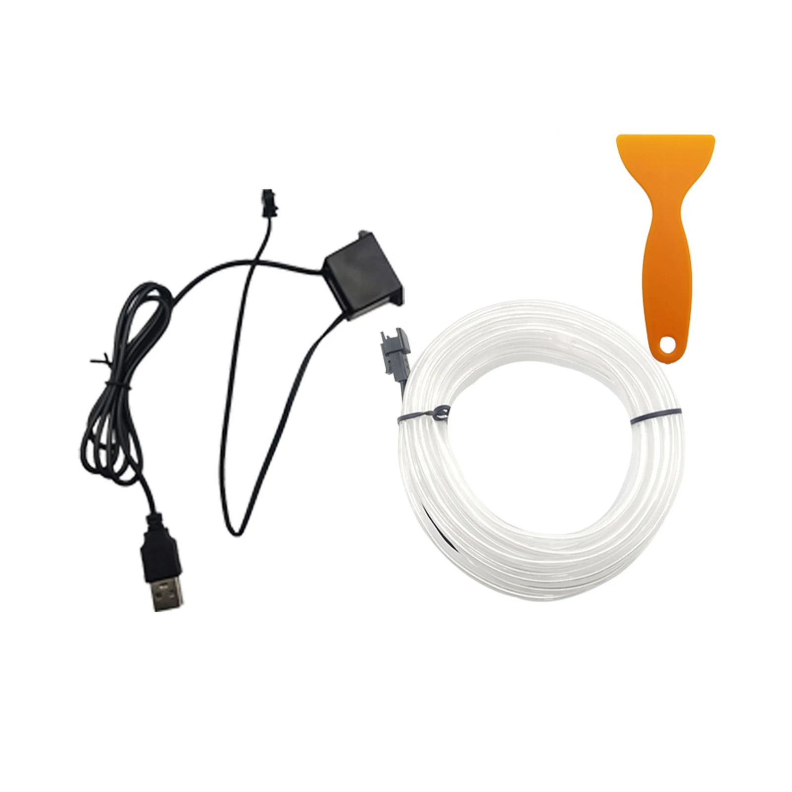 EL Cold Light Guide Car Ambient Light Strip Car Ambient Light Can be Cut No need to Glue Suitable for Center Console / Door