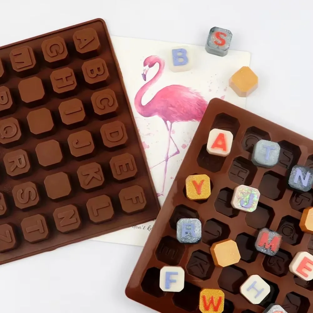26 Alphabet Cake Decor Fondant Mold Ice Cube Making Mold Letters Silicone Mold DIY Chocolate Cookies Pastry Desserts Baking Tool view 4