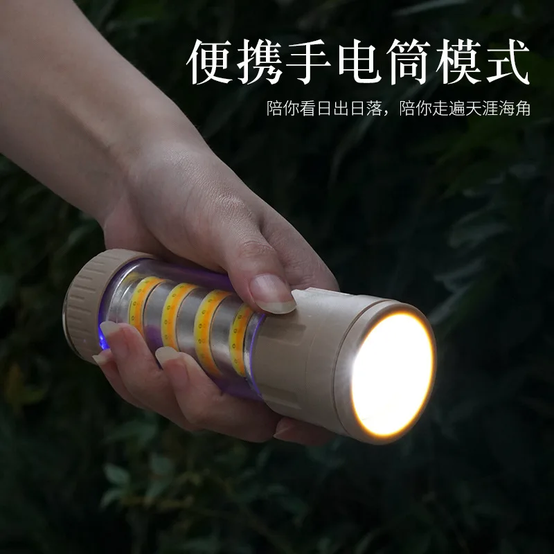 2025 New Long Range Strong Light Charging Atmosphere Searchlight Camping Light Portable Emergency Outdoor Tent Camping Light