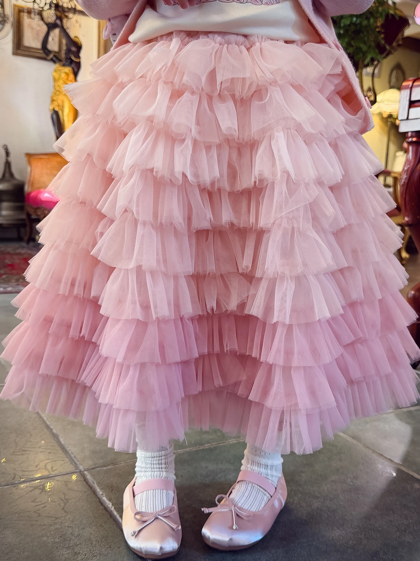 mimihello-春のファッション-グラデーションメッシュ-パフィースカート-女の子用-ハイウエスト-ケーキスカート-柔らかく快適な手作りプリーツスカート