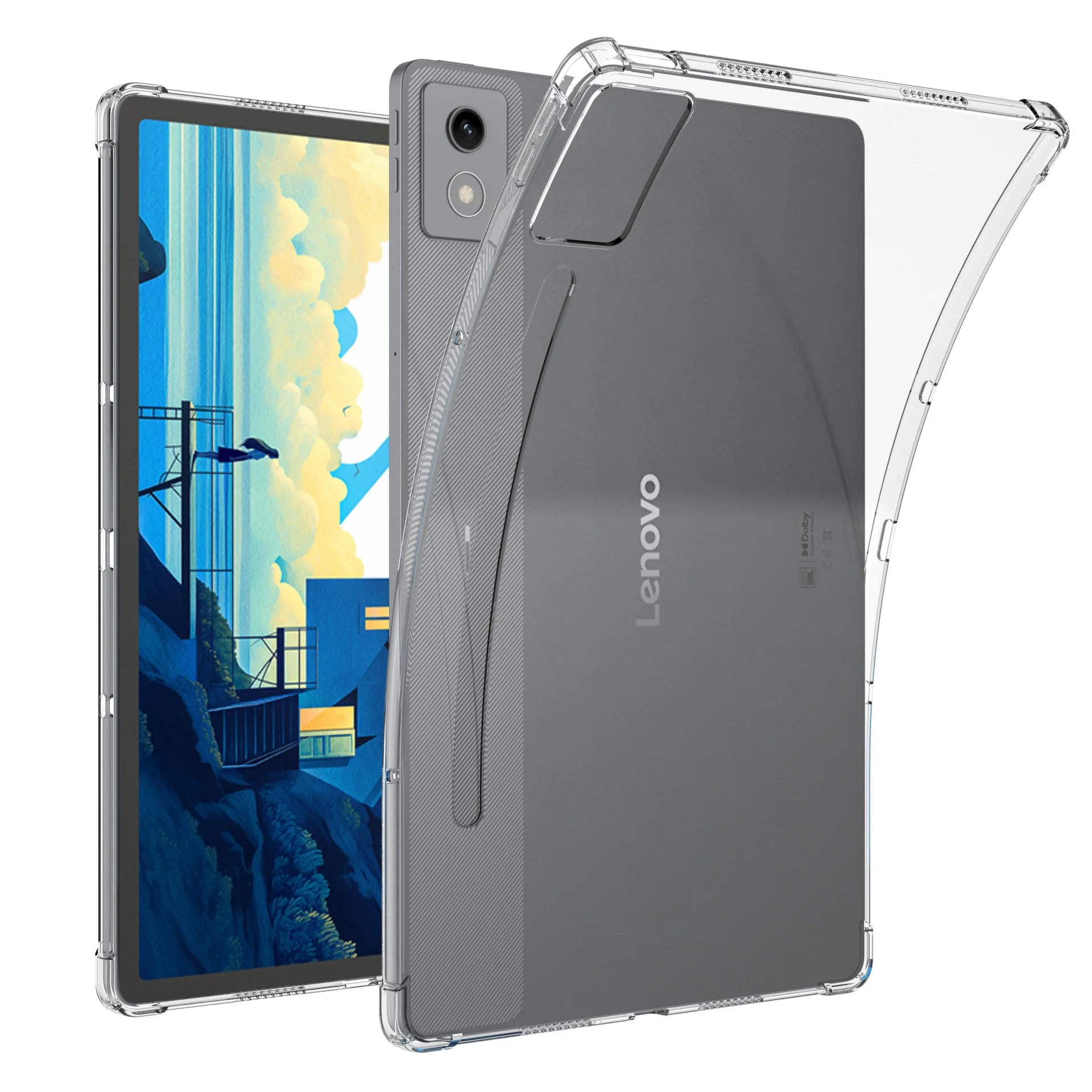 

For Lenovo Xiaoxin Pad Pro 12.7 Inch 2025 TB-375FC TPU Case for Lenovo Tab P12 TB-370FU 2023 Soft TPU Anti-fall Cover