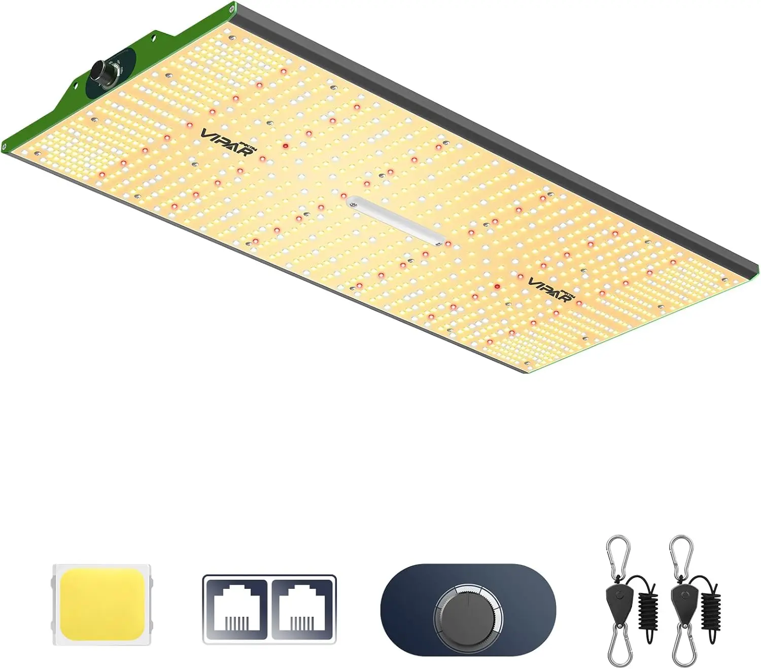 VIPARSPECTRA P2000 LED تنمو أضواء لبدء البذور الخضروات بلوم، 250 وات ضوء نباتي قابل للتعتيم يعتم سلسلة ديزي تنمو لي #2