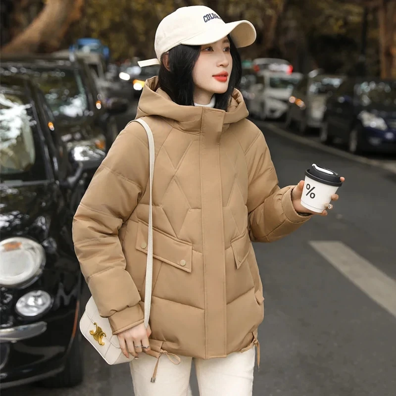 2023 New Women Short Jacket Winter Parkas Students Hooded Down Cotton Jackets Ladies Casual Warm Coat Female Overcoat Outwear