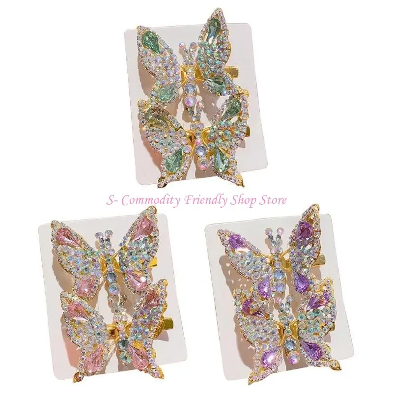 

85AE милые заколки для волос с бабочками для девочек, милый головной убор, заколки для волос, заколка для волос из сплава