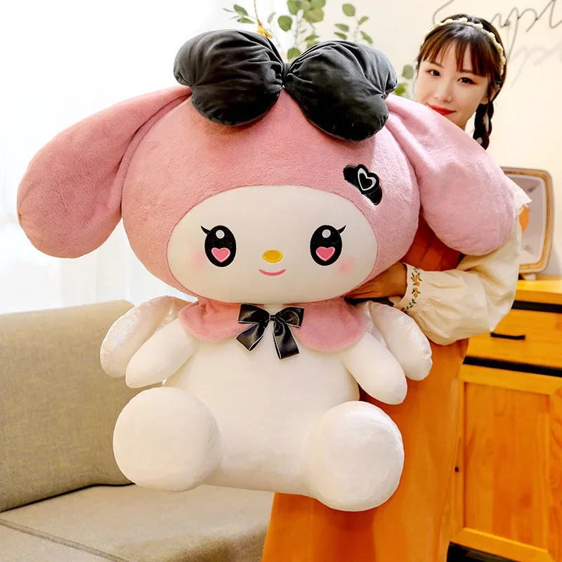 

50CM Sanrio Plush Toy Devil Kuromi Plush Toy Angel Melody Pillow Room Decoration Children's Birthday Gift Christmas Gift