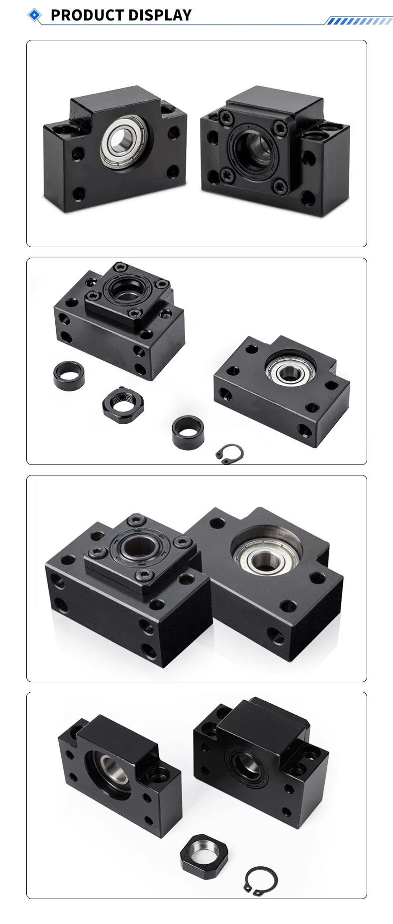 BK12 BF12 Kugelumlaufspindelhalterung für SFU1605/1610/1620 Kugelumlaufspindel-Endhalterung CNC-Teil 1 Set BKBF12 BK12 BF12 BK12 Winkelkontakt – Detail 7