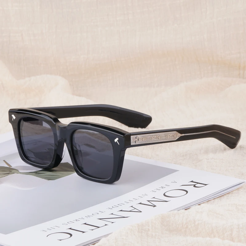 JMM Quentin Square Handmade Designer Sunglasses Men and Women High Quality Uv400 Optical Heavy Thick Acetate Classical Eyewear