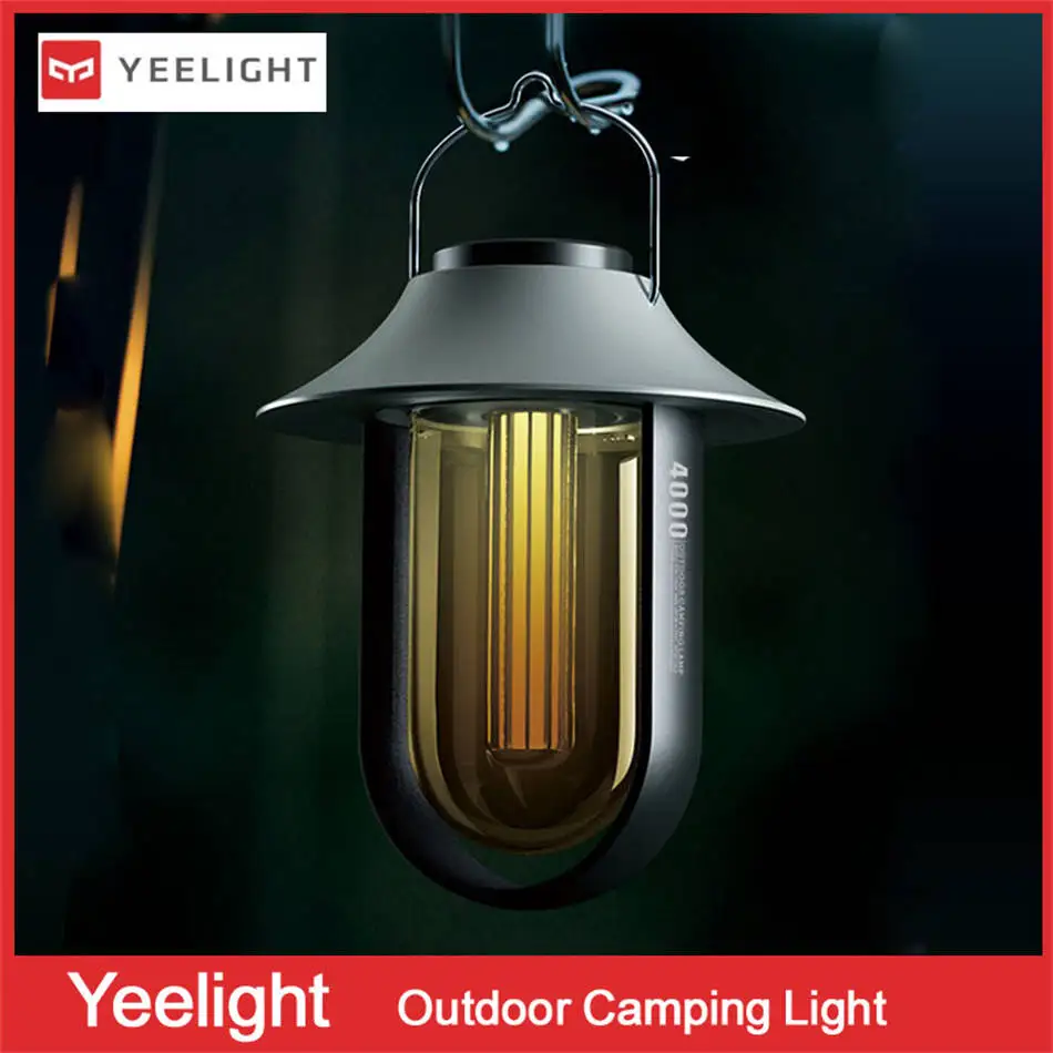 Yeelight Outdoor Camping Light 4000mAh battery Temperature 6000K IP5   Waterproof Hang Rechargeable Safety Lighting