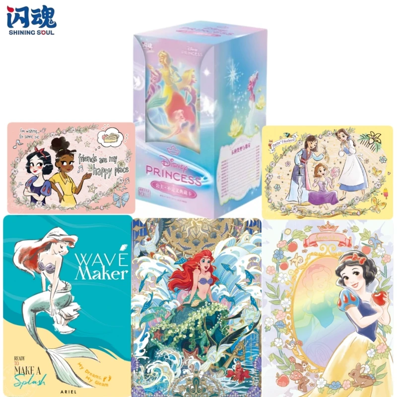 

Shiningsoul Disney Princess Undefined Series Exquisite Cards Official Genuine Anime Movies Periphery Collection Toy Cards