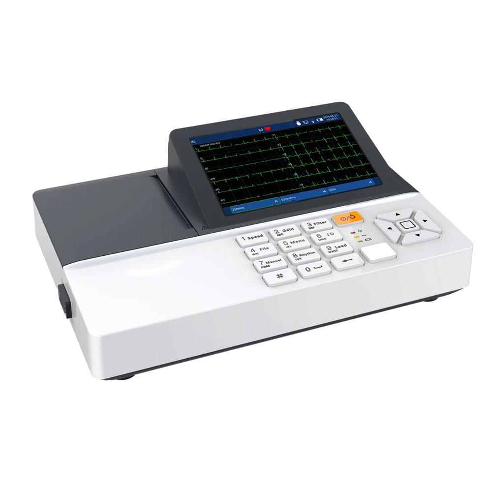 factory price high quality PC connect 3 channel ECG machine with internal printer