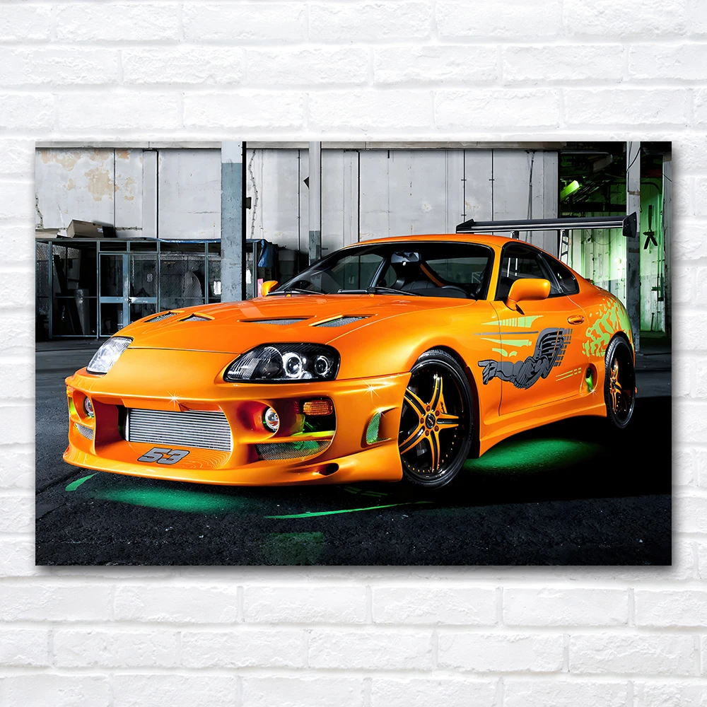 Supra MK4 Supercar Bild Moderner Sportwagen Wandkunst Raumdekoration Poster Leinwanddruck Gemälde ohne Rahmen
