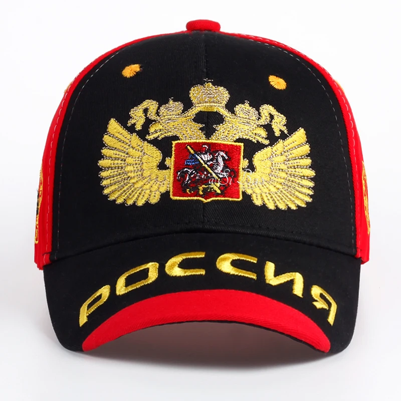 Russia Baseball Cap Men Lady Golden Double Eagle Peak Cap Spring Summer Autumn Outdoor Sports Leisure Cap Snapback Hat