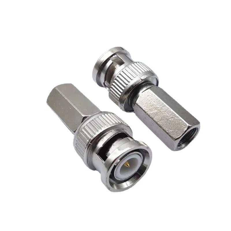 2/5/10pcs BNC Male Plug Connector RG58/RG59/RG60 RF Coaxial Cable Wire Terminals for CCTV Video Camera Surveillance B5