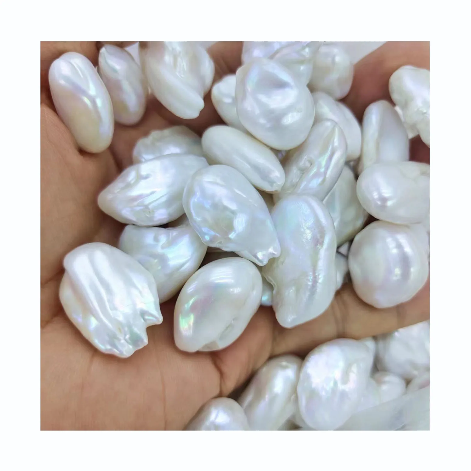 

FREE SHIPPING,high quality AAA BIGGEST BAROQUE NATURE loose pearl ,half ,full hole 2.0 mm, pearl size length 25-30 MM