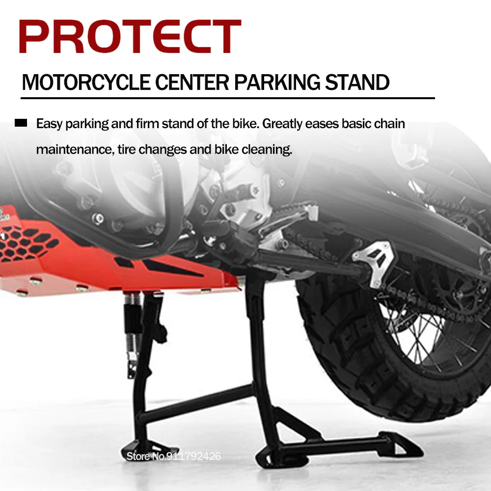 Motorcycle Steel Center Pillar Parking Rack Stand Firm Holder Support Bracket Middle Kickstand For BMW F750GS F 750GS F750 GS750