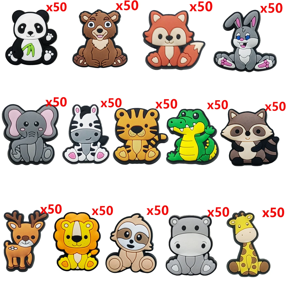 

Bulk Pins for Crocs Charms Shoes Accessories Animal Decoration Jeans Women Sandals Buckle Kids Favors Men Badges Boy Girl Gift