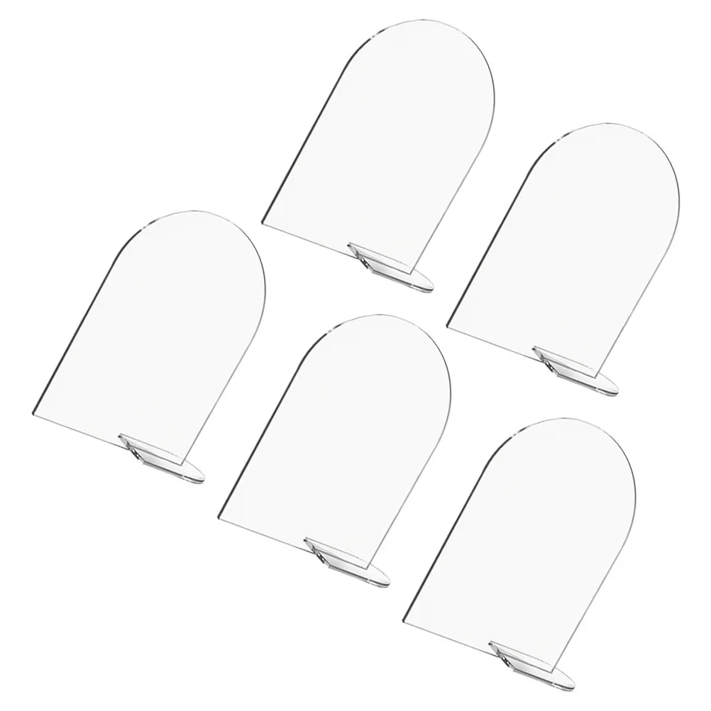 

5Sets Acrylic Table Cards Transparent Wedding Blank Place Cards Seating Table Number Signs Acrylic Signs