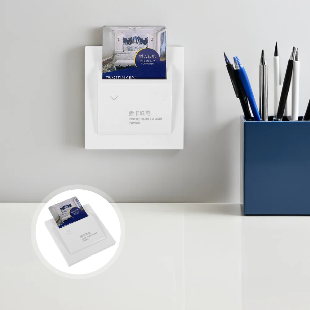 

1Set Card Control Switch 20a Three-Wire White Wall Panel Energy Saving for Hotels Guesthouses Dormitories Card-Operated Switch