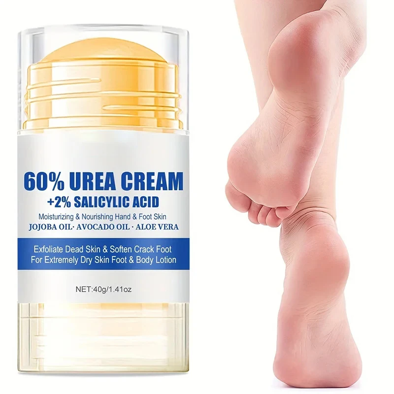 Creme Hidratante Hidratante para os Pés, 70% Ácido Salicílico, Suavização dos Pés Rachados Secos, Esfoliação Suave, 70% Ureia