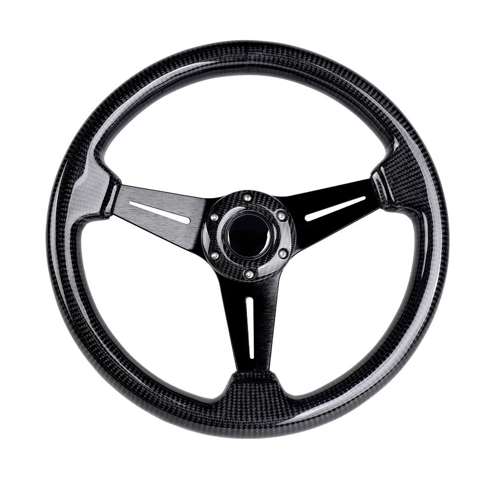 New Arrival Universal 350mm 14inch Racing Steering Wheel Car Rally Race Carbon Fiber Steering Wheel