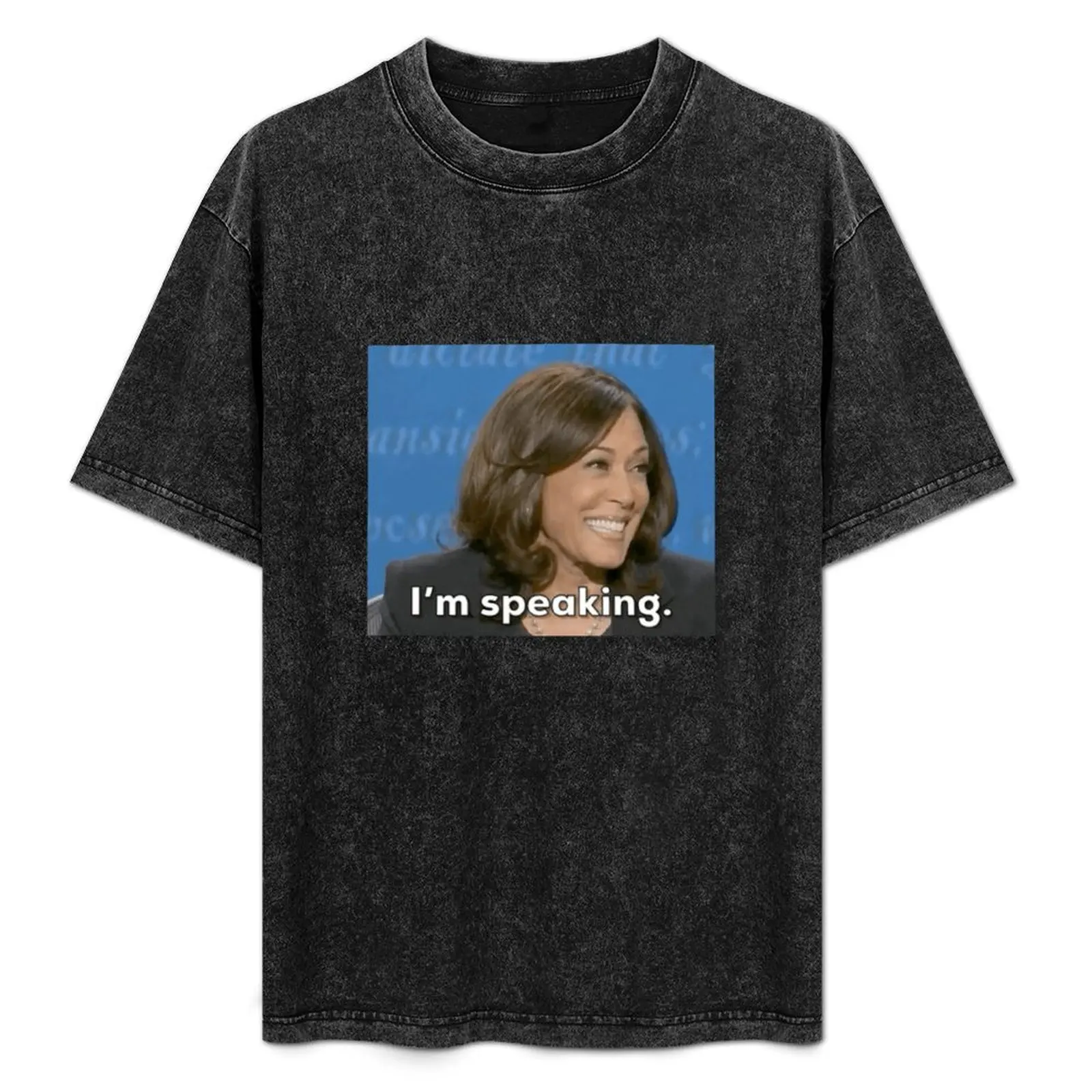 

kamala harris debate i'm speaking T-Shirt Fashion Print Casual Short Sleeve