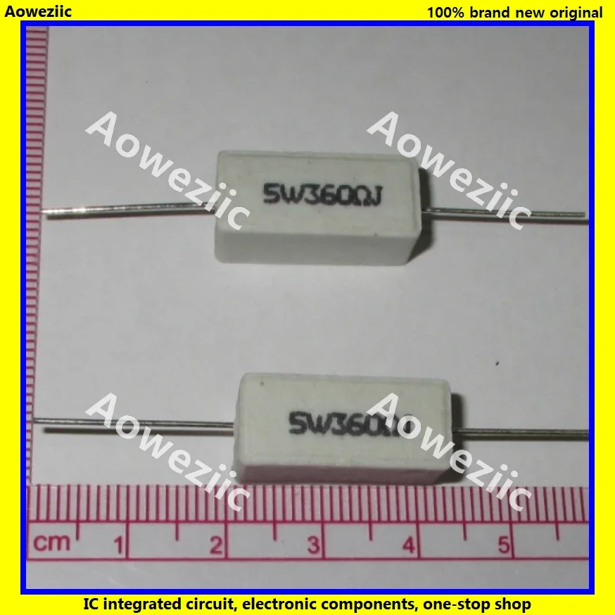 RX27 수평 시멘트 저항, 세라믹 저항, 정밀 5%, 전력 저항, 5W, 360ohm, 360RJ, 5W360RJ, 5W, 360RJ, 10 개