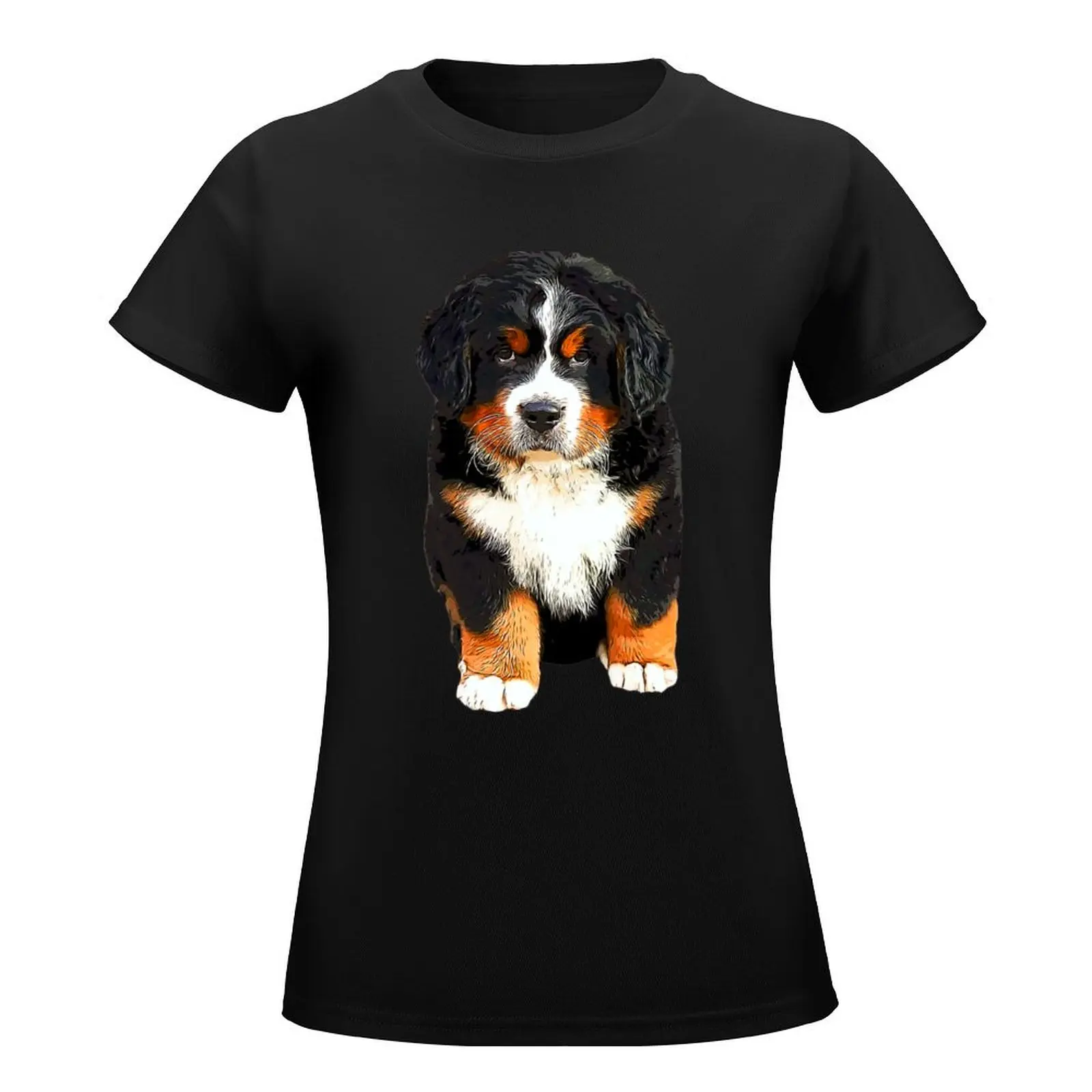 Bernese Mountain Dog Puppy - Super Cute! T-Shirt Female clothing summer top aesthetic clothes lady clothes Women t-shirts