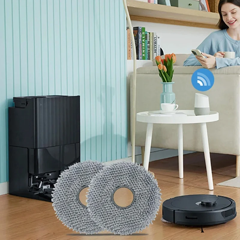 Подушечки для швабры YCOC для Roborock Q Revo Master/Q Revo S/Q Revo Pro/Q Revo Maxv/Q Revo Curv, аксессуары, запасные тряпки для мытья полов