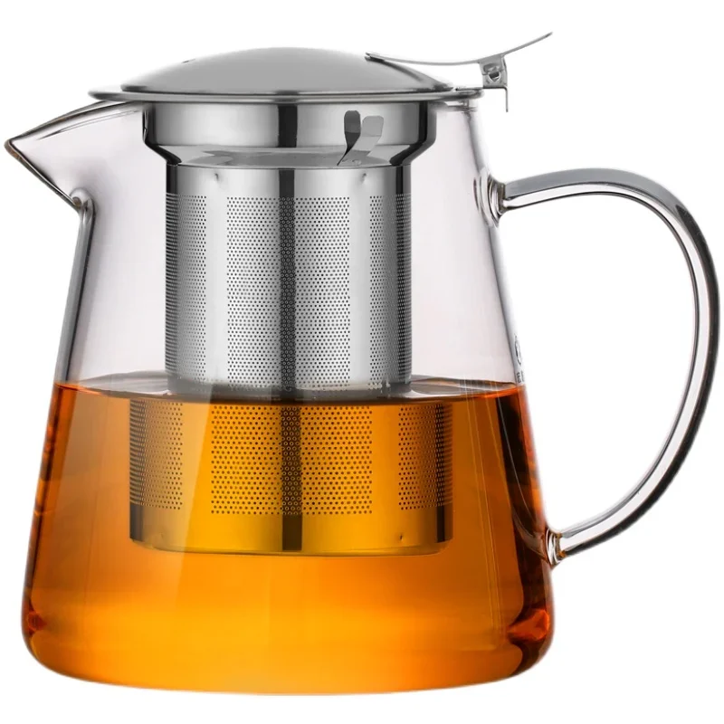 high-temperature resistant thickened glass tea pot single pot stainless steel filter tea maker set electric ceramic stove