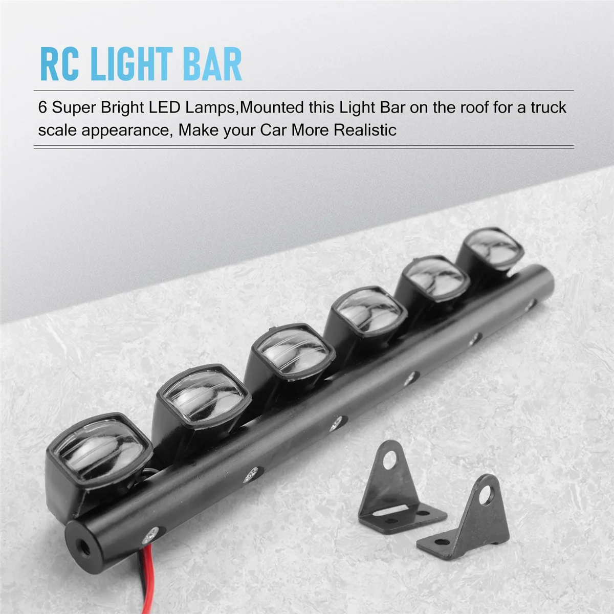 RC รถ Light Bar ชุด 6 LEDs Body Shell ไฟหลังคาสําหรับ 1/10 RC Crawler รถรถบรรทุกอุปกรณ์เสริม