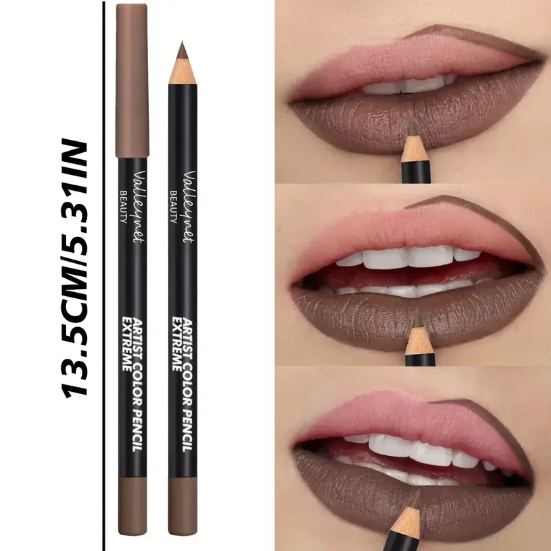 12 色防水マットリップライナーペンシルレッド輪郭ティント口紅長期的なノンスティックカップ保湿唇メイク