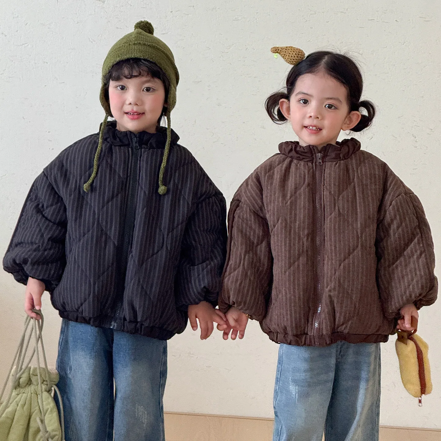 2026 Winter New Children Cotton Padded Jacket Plus Velvet Thick Girls Puffer Jacket Boys Warm Quilted Jacket Kids Clothes