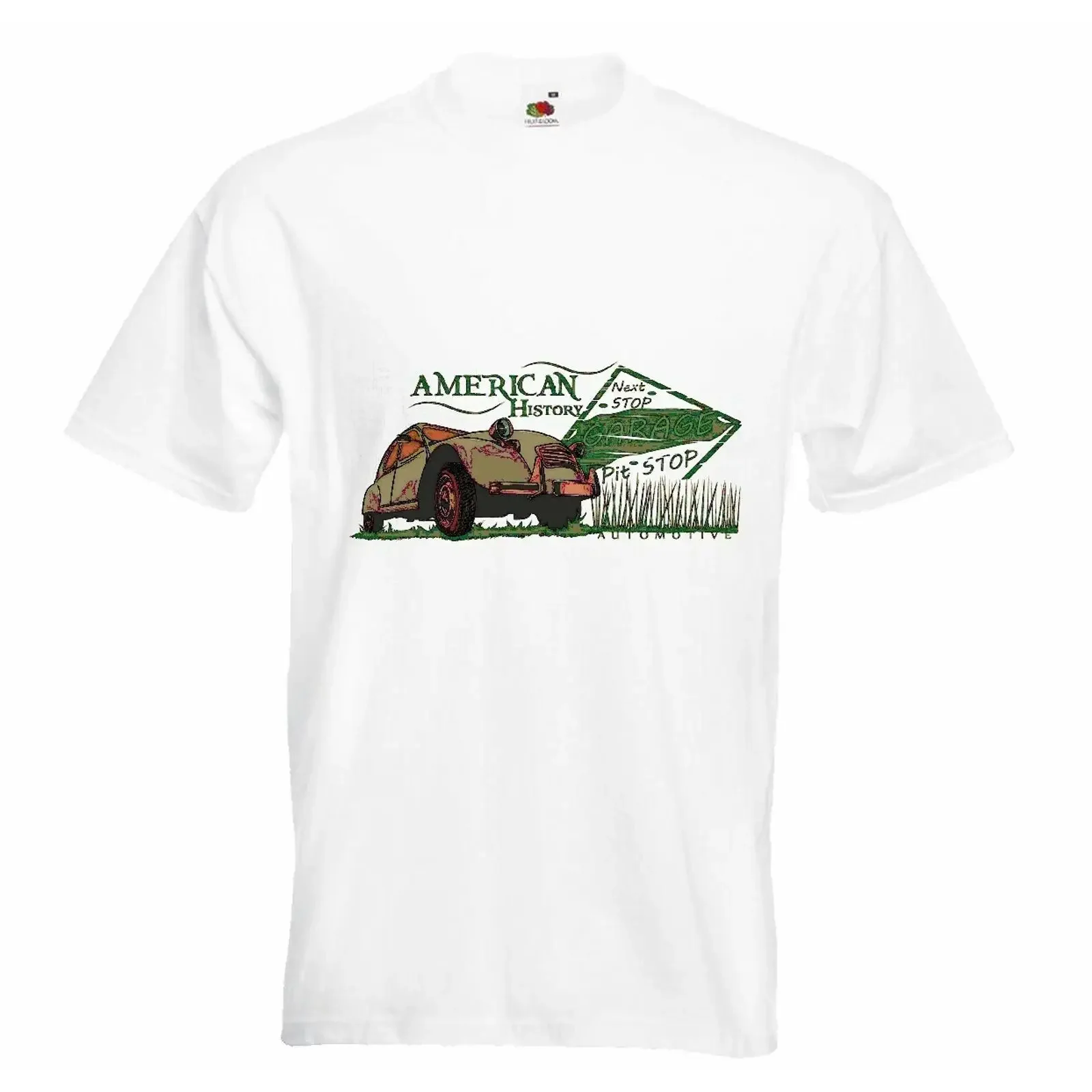 T Shirt AMERICAN HISTORY 2 CV ENTE RACE RACING FORMEL MOTOR TEAM SPEED SPEEDWAY vintage Washed Casual Versatile homme Unisex