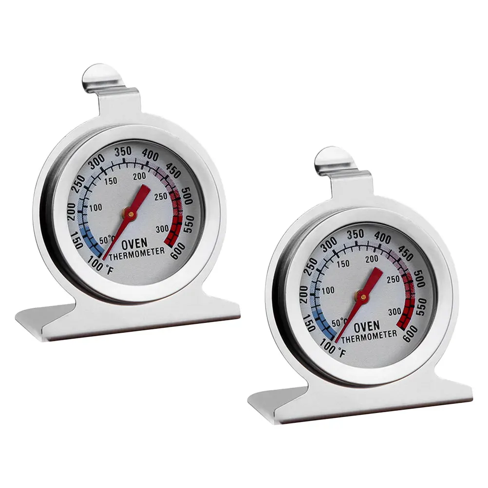 

2 Pcs Steel Oven Thermometers Refrigerators Fridge Freezer BBQ Baking Baking Thermometers Accurate Wide Range Gifts