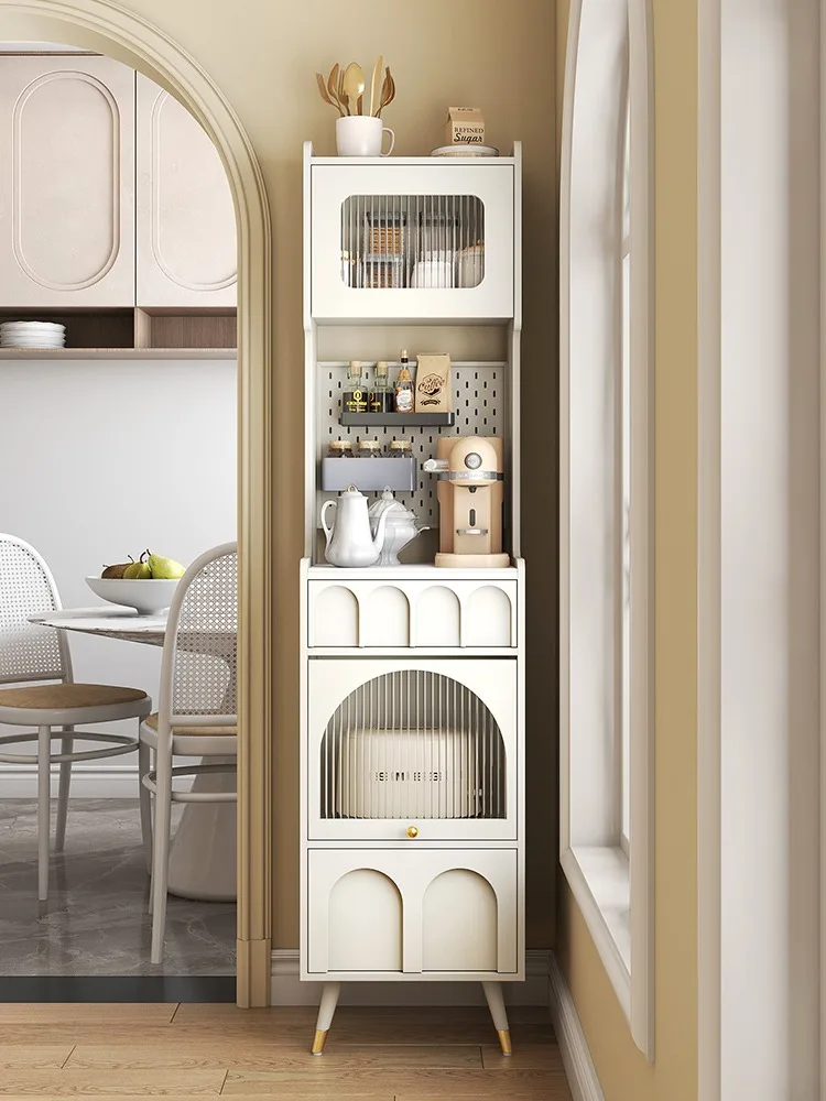 French sideboard, creamy integrated kitchen storage, seam sideboard