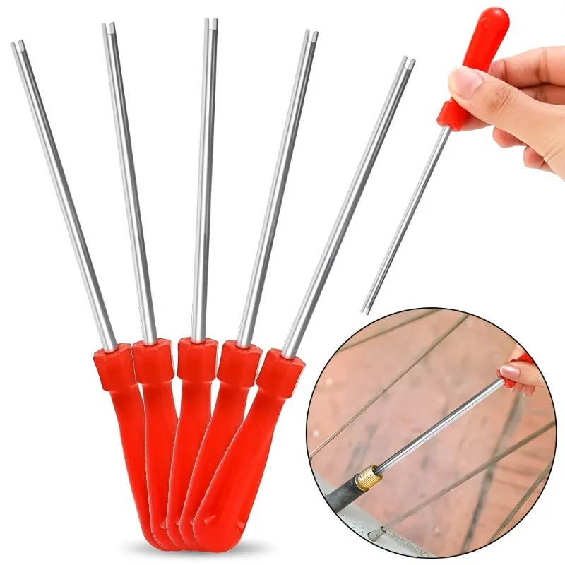 

Tire Valve Core Removal Tools Plastic Handle Iron Plated Wrench Core Tire Repair Hand Tools for Car Bike Bicycle Motorcycle