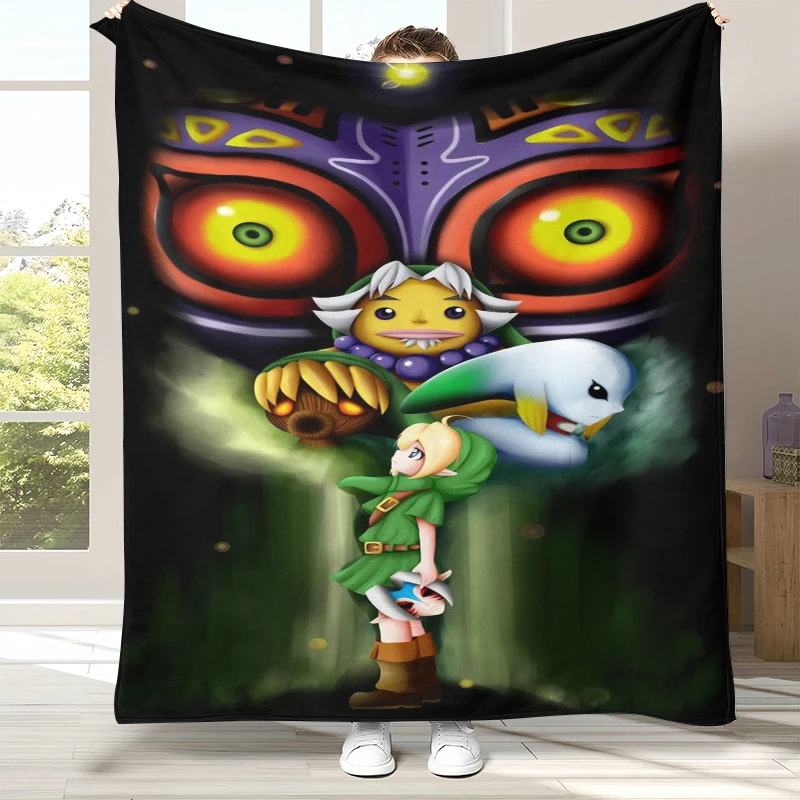 Retro Z-Zelda Cartoon Link Games Flanelldecke, ultraweiche, warme Plüschdecke für Zuhause, Schlafzimmer, Bett, Sofa, Camping, Picknick, Kinder