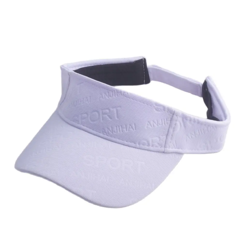 Bright Color Sun Hat Visors Women Men Text Sport Golf Tennis Visor Cap Neon Yellow Orange Grey Black White Navy Blue