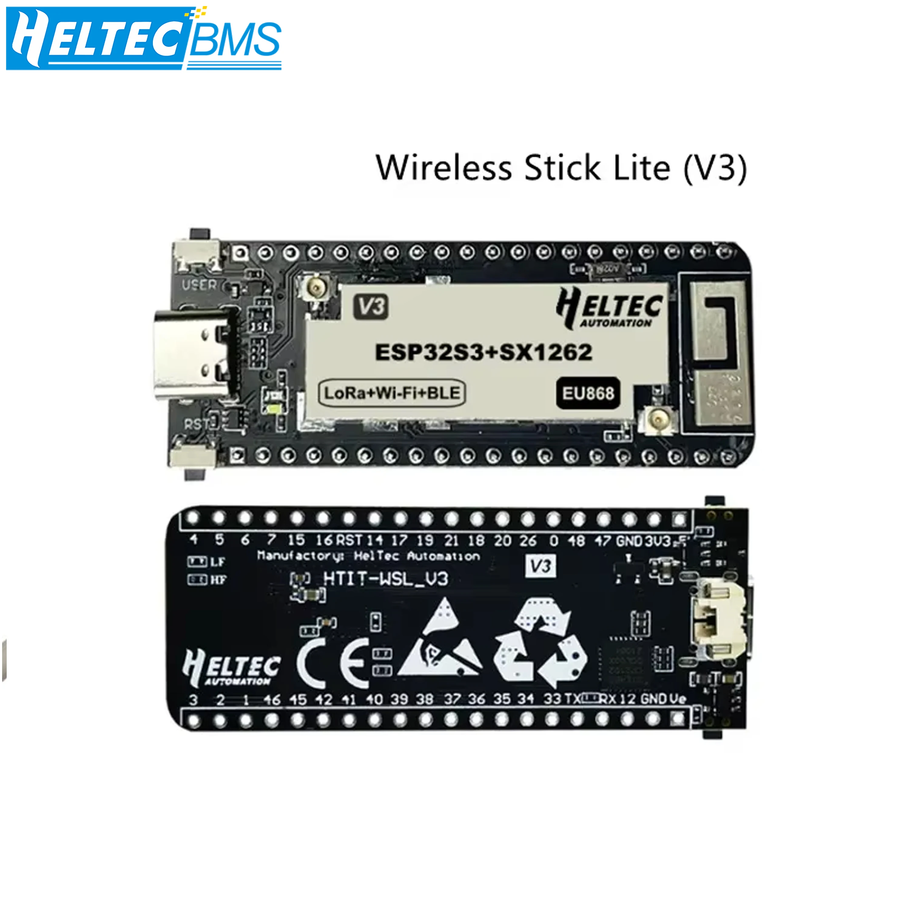 Heltec WiFi LoRa 32(V3) Dev-board with SX1262 ESP32 LORA node wireless shell stick lora gateway wifi BLE node with OLED Display
