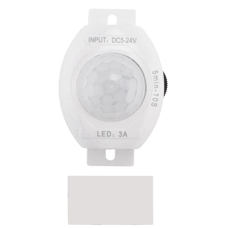 Imagem -02 - Detector de Sensor de Movimento Infravermelho Pir Interruptor Automático Ligado e Desligado do Temporizador Luz Led Lâmpada Corporal Branco dc 524v 6x