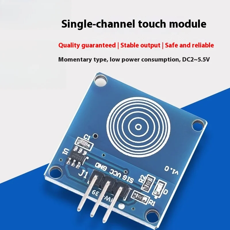 5pcs TTP223 Touch Sensor Module Single Channel Capacitive Switch Push-button switch  Finger button