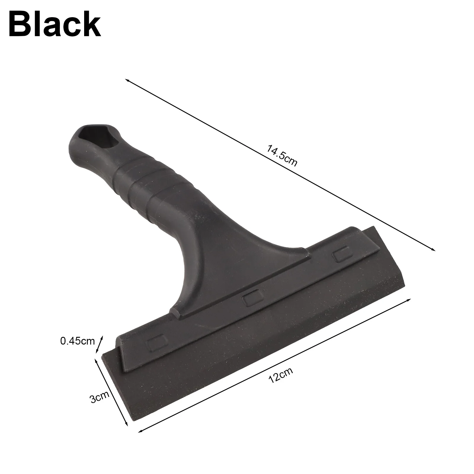 Car Glass Cleaning Tool with Silicone Scraper and Ergonomic Plastic Handle for Efficient Debris and Film Removal