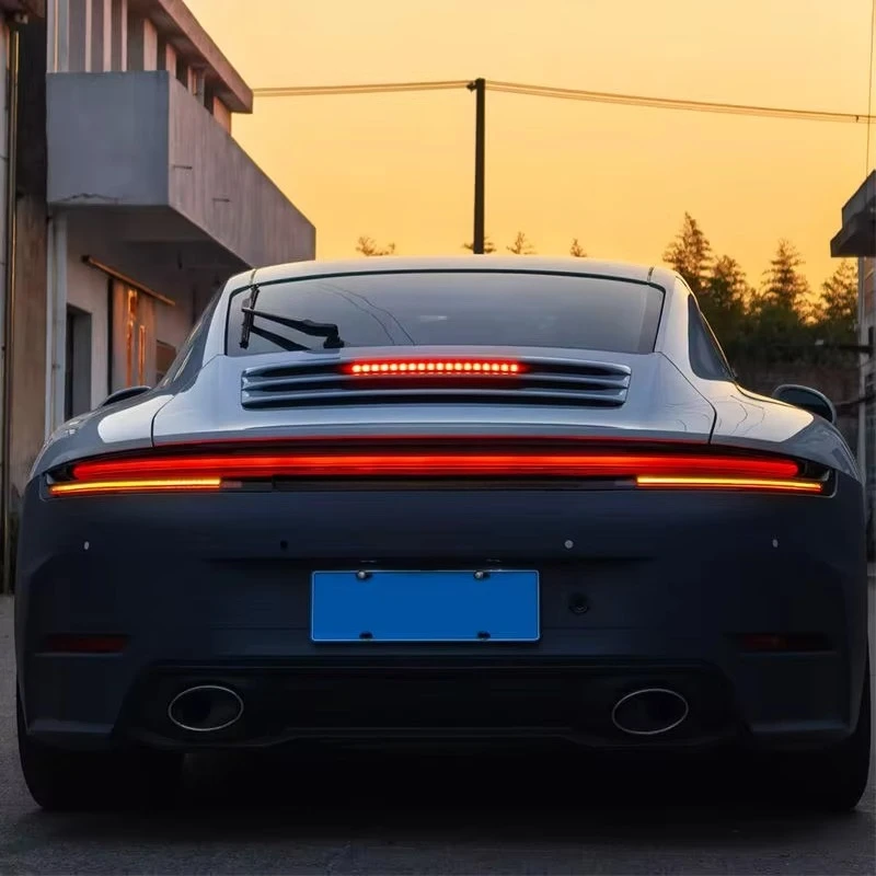 992 Style Rear Bumper Taillight Body Kit for  911 991 2012-2018 Brake Turn Signal Mudguard Upgrade Parts