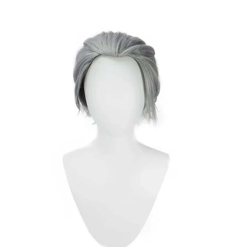 DMC5 ヴェルギル コスプレウィッグ シルバー ショート スパイキーヘア jk;6