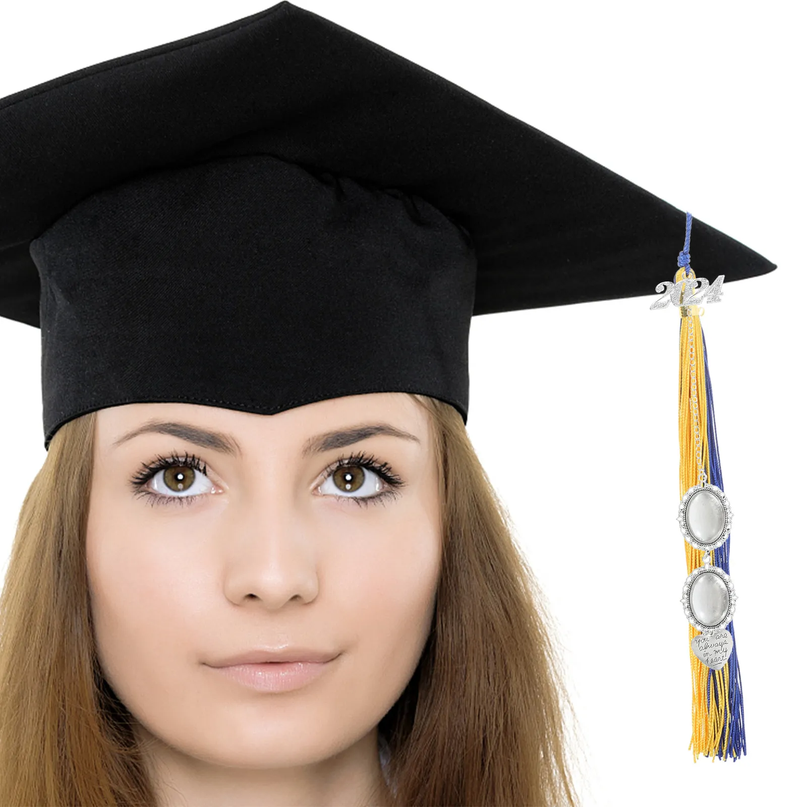 Graduation Cap Photo Charm DIY Pendant Stable Material Graduation Cap Tassel Pendant Photo Frame Making Supplies