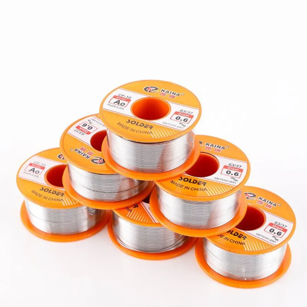 100 جرام/50 جرام 0.5 مللي متر-2 مللي متر غير نظيفة الصنوبري الأساسية لحام القصدير سلك بكرة 63/37 CF-10 مع 2% تدفق ونقطة انصهار منخفضة للكهرباء لتقوم بها بنفسك لحام